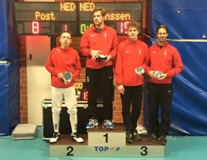 Podium Dom Toerooi 2-0-3-2016 met Patrick Post, Max Janssen en Matthijs Rohlfs